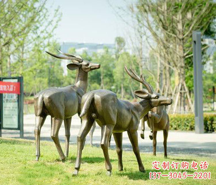 重庆藏羚羊公园动物铜雕