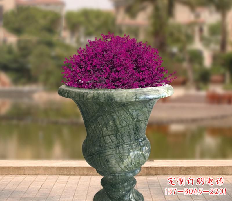 重庆白玉景观花盆雕塑让你的景观更加美观