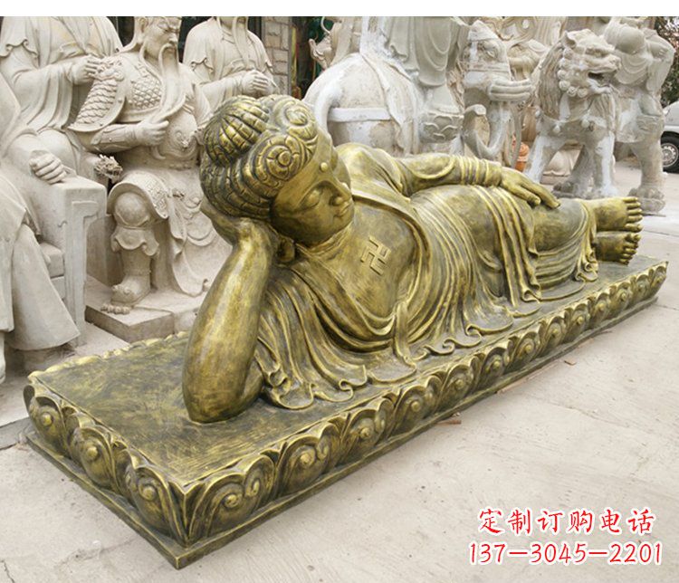 重庆侧躺佛像广场景观铜雕雕塑