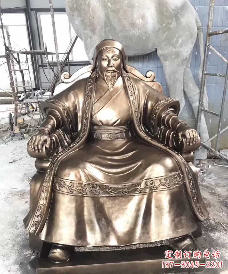 重庆成吉思汗铜雕——象征着蒙古强大力量