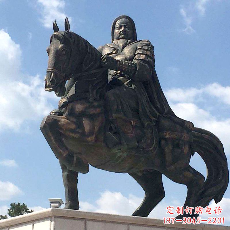 重庆成吉思汗驰骋铜像象征着不朽的传奇