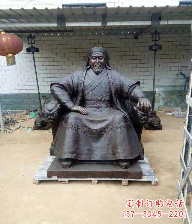 重庆成吉思汗铜雕古代伟人