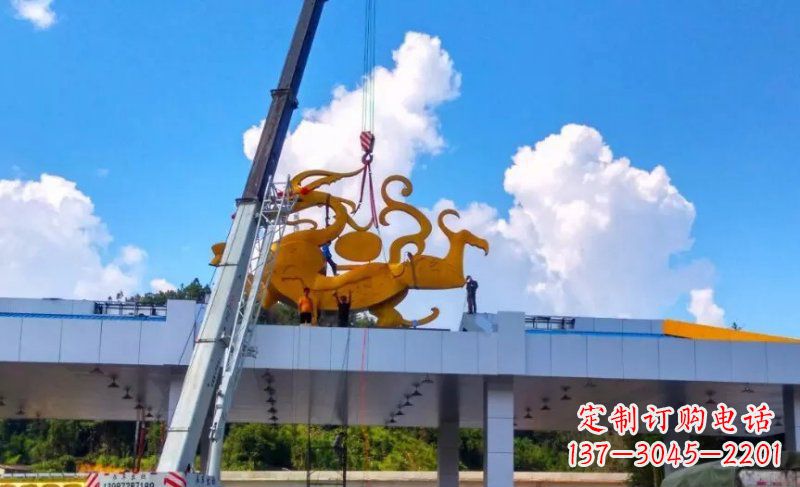 重庆城市不锈钢抽象飞龙雕塑