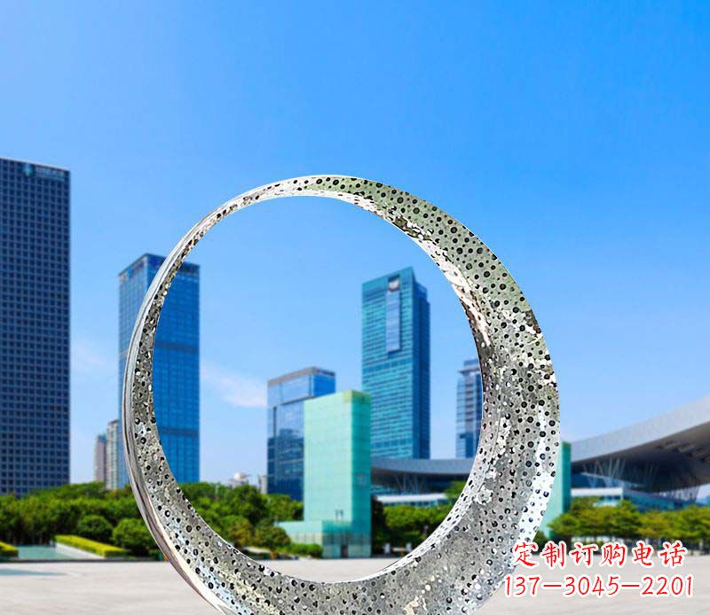 重庆美丽圆环——不锈钢灯饰雕塑