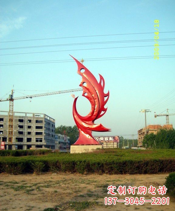 重庆不锈钢凤凰雕塑传承传统文化的艺术精品