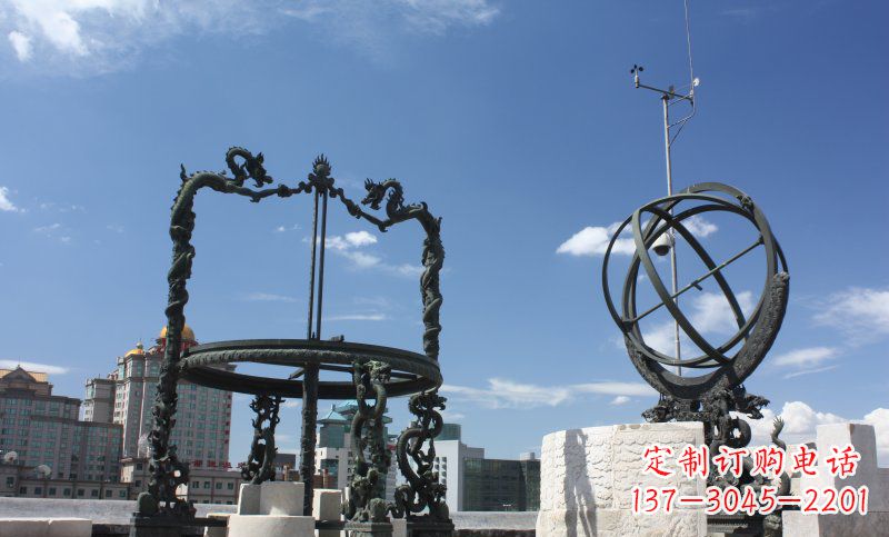 重庆浑天仪雕塑,见证着城市的历史