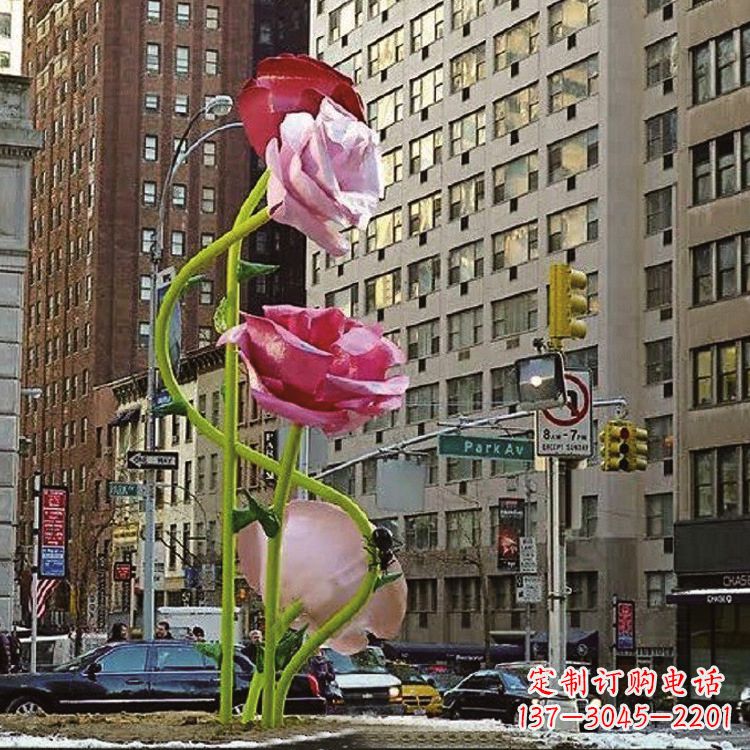 重庆美丽的城市玫瑰雕塑