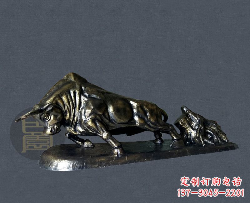 重庆缔造城市景观,铜雕拓荒牛添彩