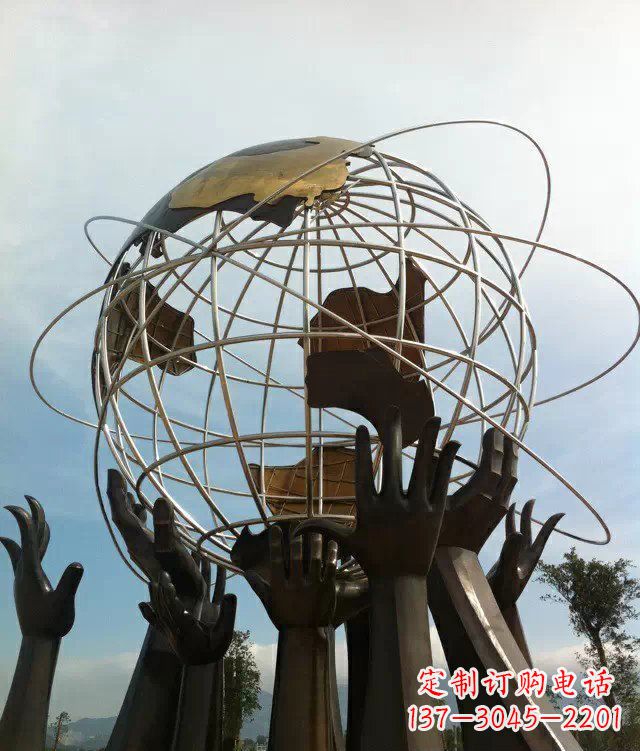 重庆石家庄的地球雕塑一个城市的精神象征