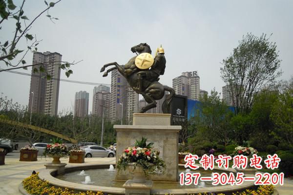 重庆城市铸造铜马战士雕塑