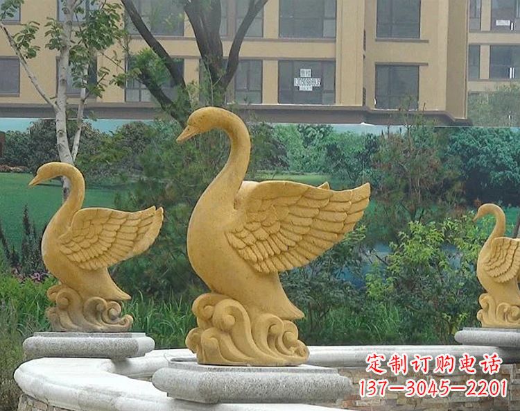 重庆天鹅雕塑美丽的园林装饰