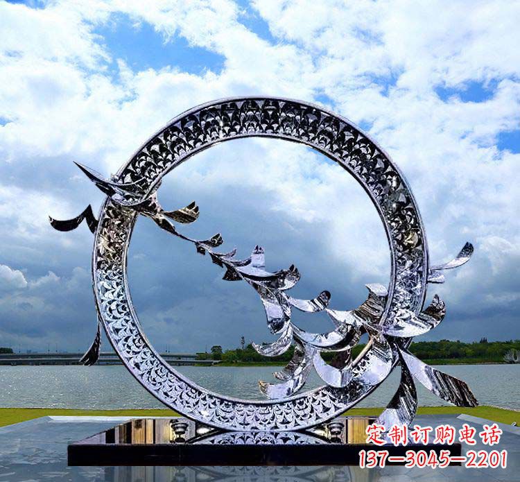重庆大雁雕塑不锈钢精美雕刻