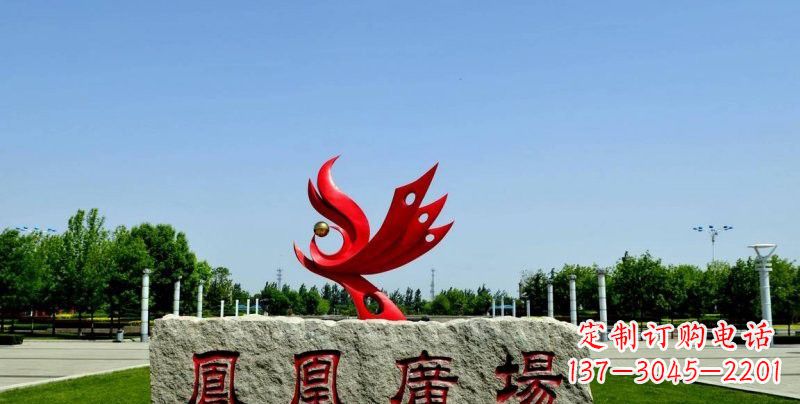 重庆不锈钢凤凰雕塑奔放优雅的艺术之作