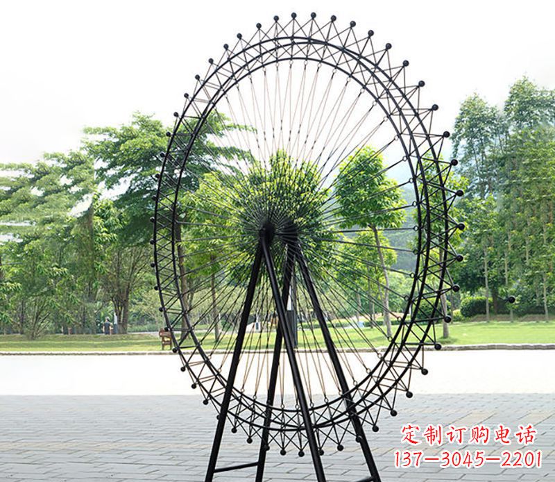 重庆不锈钢摩天轮雕塑视觉与空间的结合