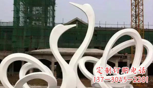 重庆不锈钢天鹅雕塑给人以美丽的感受