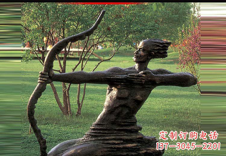 重庆古代神话中的后羿雕塑