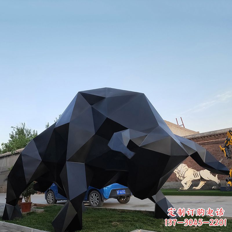 重庆华尔街牛大型玻璃钢动物雕塑