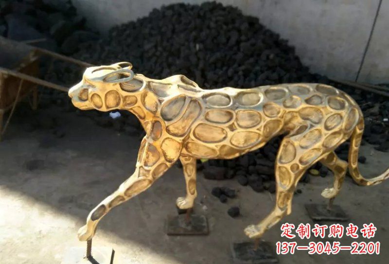 重庆抽象金钱豹铜雕