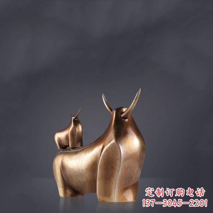 重庆精美不锈钢生肖牛雕塑