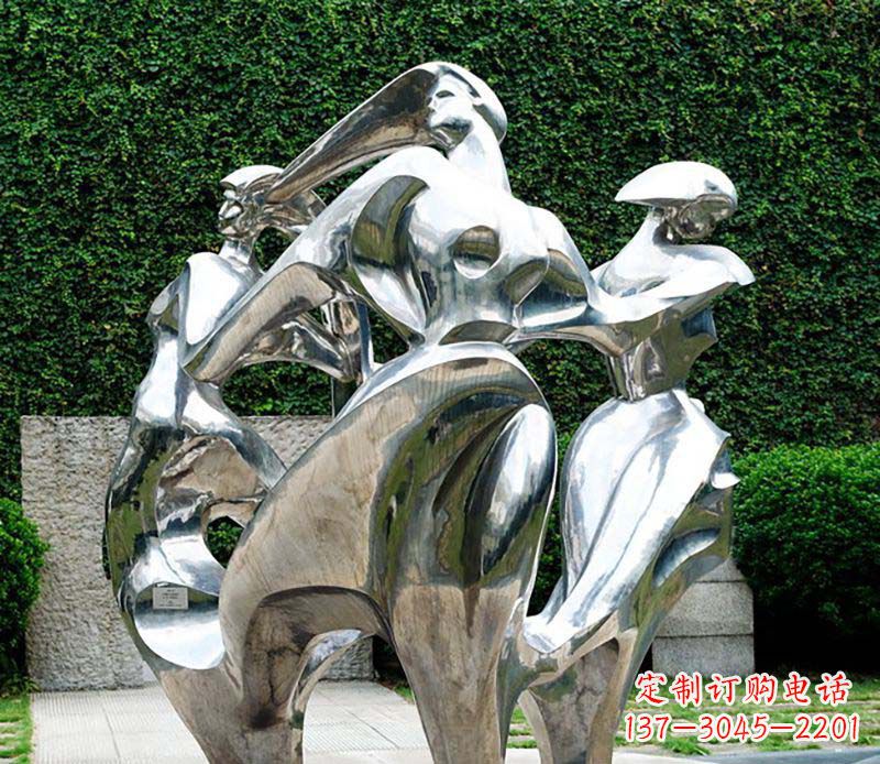 重庆抽象女人不锈钢景观雕塑