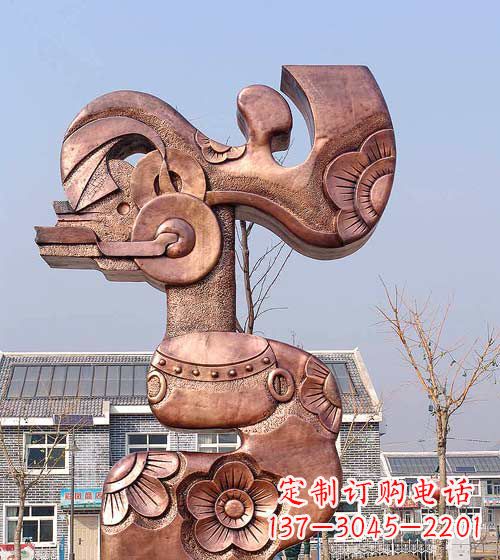 重庆抽象皮影戏人物铜雕