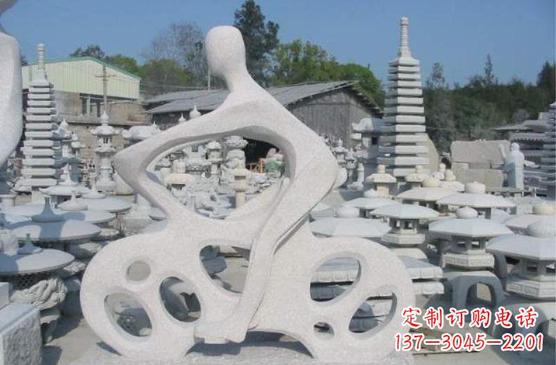 重庆抽象骑摩托车人物石雕