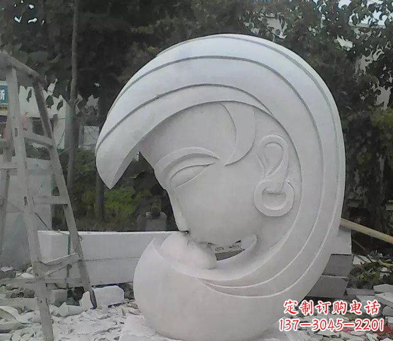 重庆抽象人物头像石雕