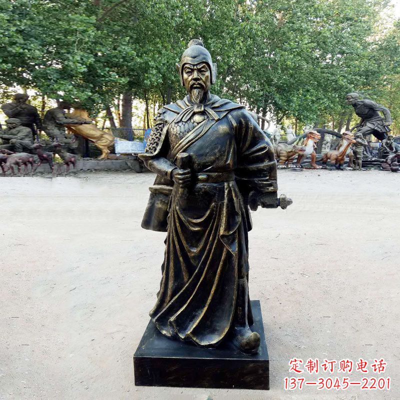 重庆李靖--初唐著名人物仿铜雕塑像