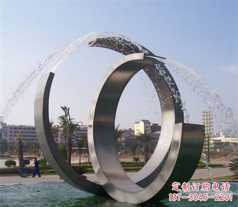 重庆精美的不锈钢喷泉雕塑