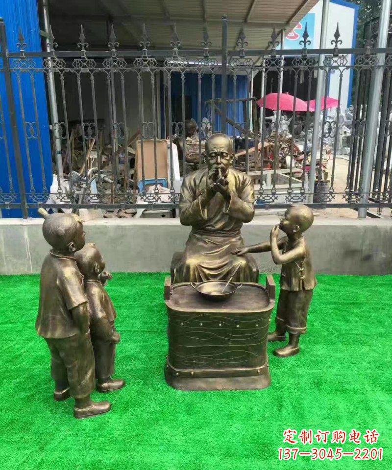 重庆传统糖人铜雕——赞美传统文化的艺术精品