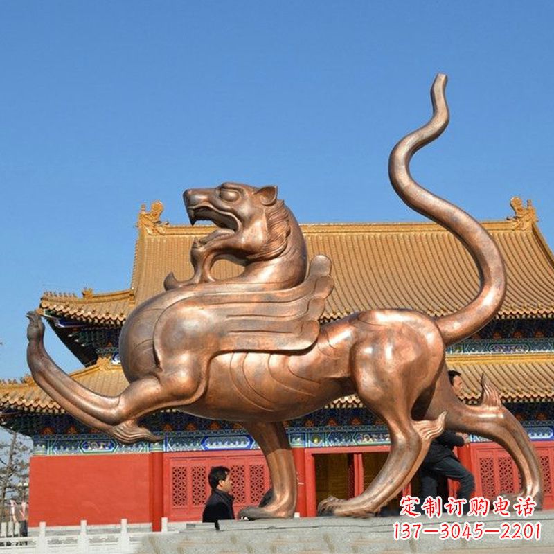 重庆传统文化动物雕塑纯铜白虎雕塑