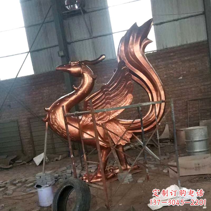重庆朱雀神兽纯铜陵光神君雕塑
