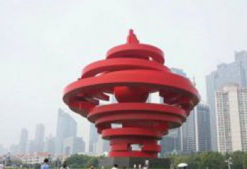 重庆火炬雕塑标志五月风光
