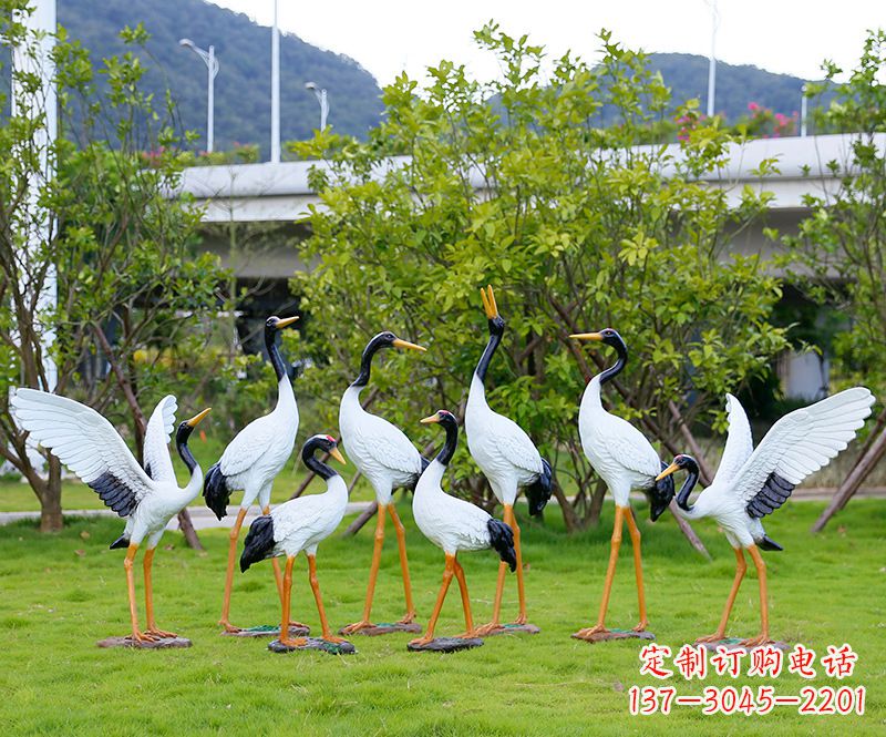 重庆促销仿真仙鹤动物雕塑