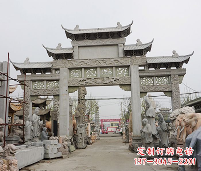 重庆大理石牌坊石雕的精美