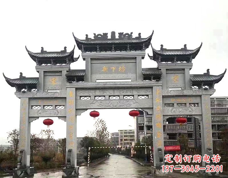 重庆村庄石牌坊雕刻传统工艺的精美瑰宝