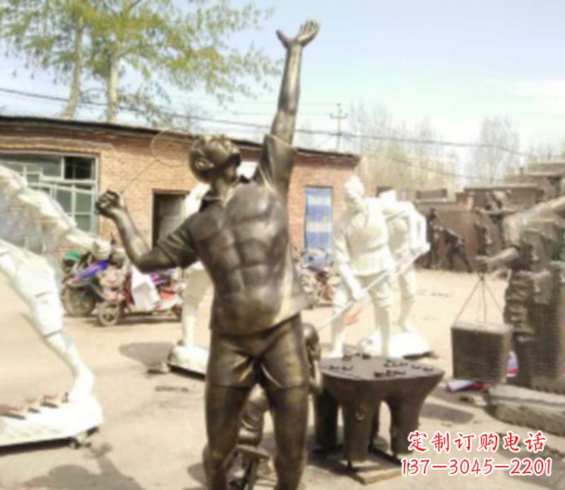 重庆羽毛球雕塑传承运动精神