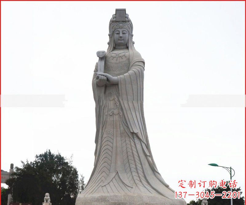 重庆大理石大型妈祖神像雕塑