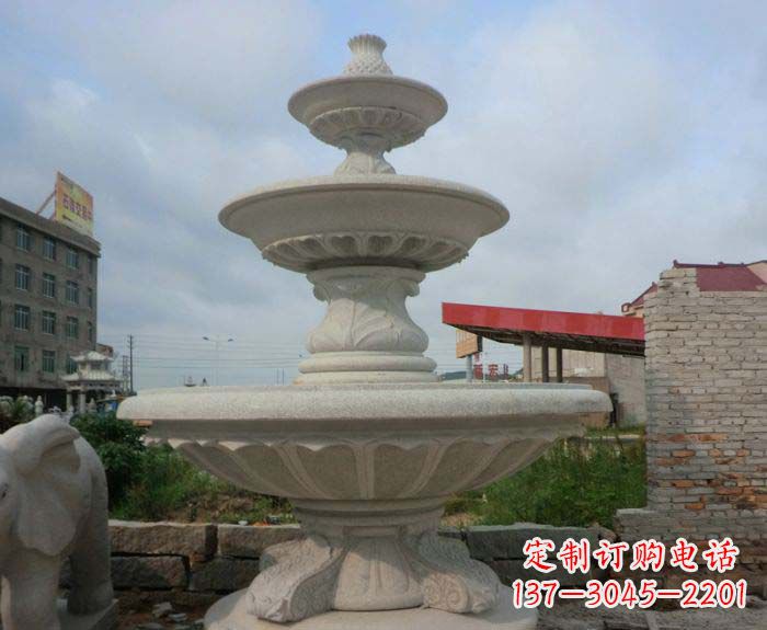 重庆喷泉雕塑灵动精致的大理石美