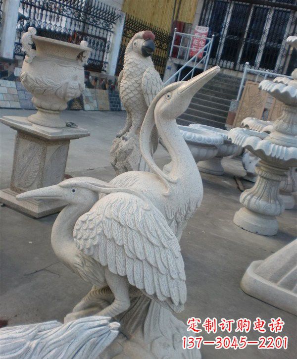 重庆中领雕塑仙鹤石雕