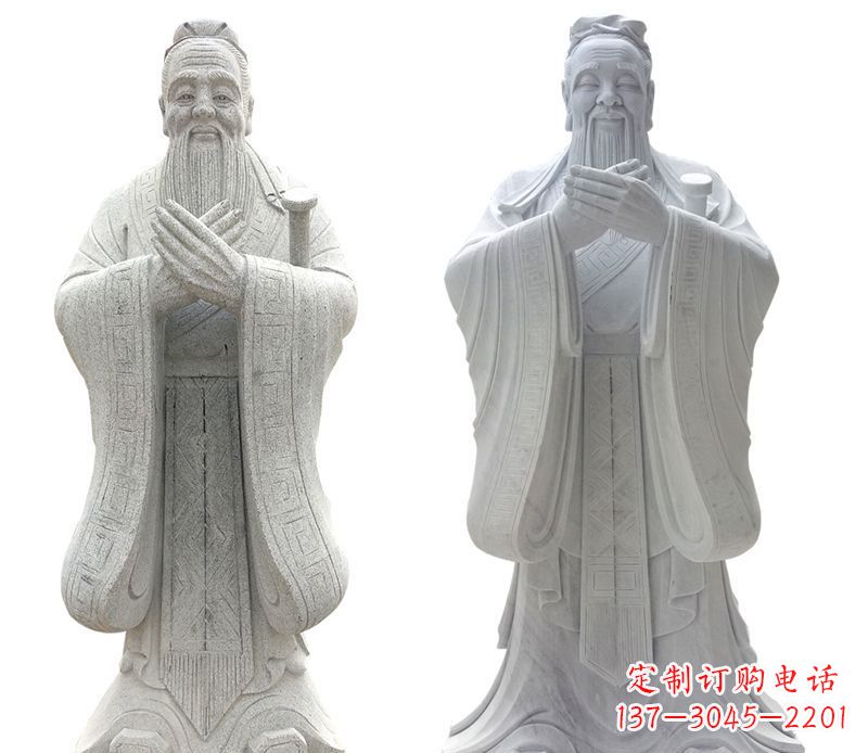 重庆大理石孔子行教像古代名人石雕