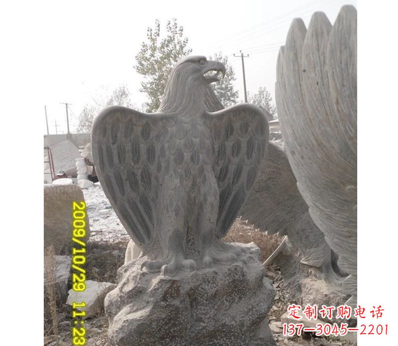 重庆大理石老鹰雕塑,高贵雄威气势