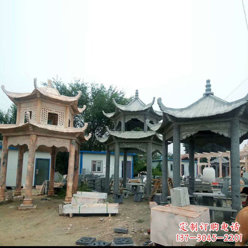重庆精美大理石凉亭雕塑