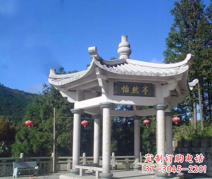 重庆精美大理石凉亭雕塑