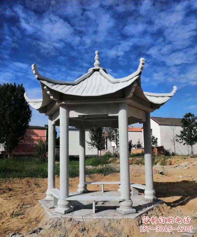 重庆精美大理石凉亭雕塑