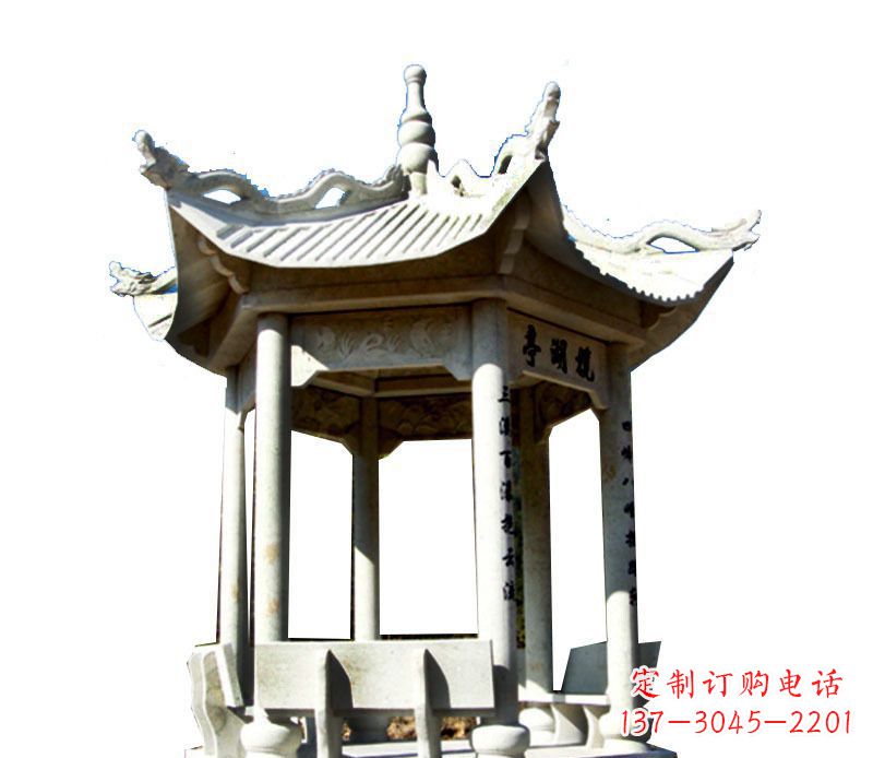 重庆大理石凉亭石雕,历史韵味浓郁