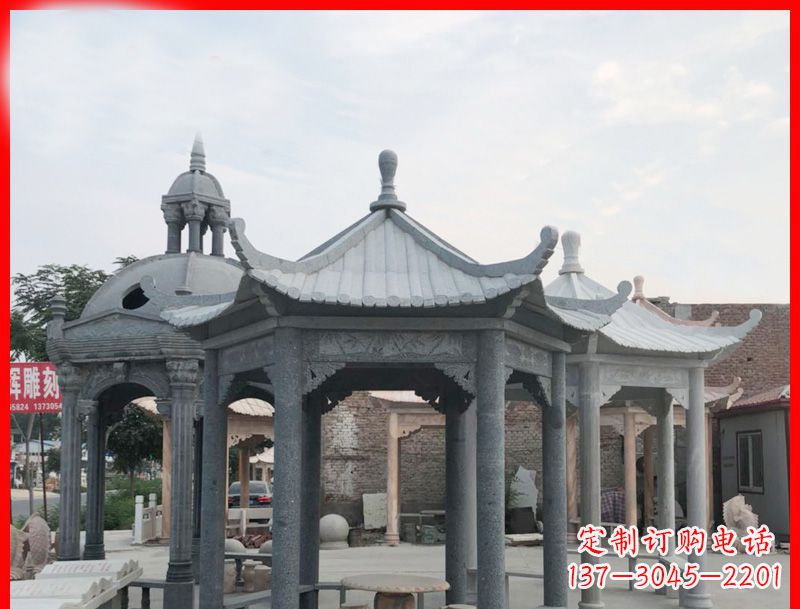 重庆六角凉亭石雕
