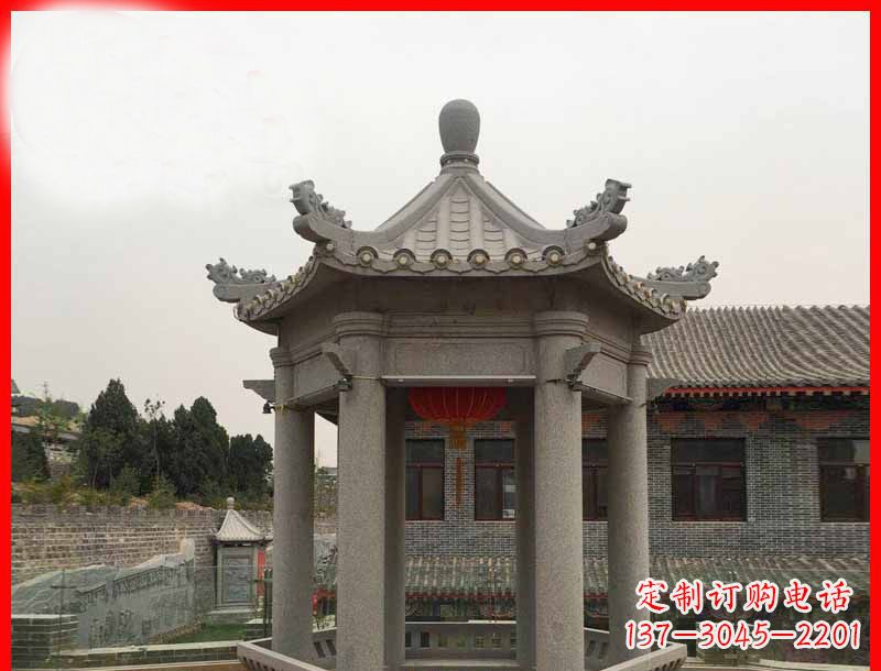 重庆大理石六角凉亭石雕