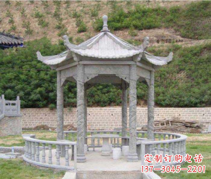 重庆大理石六角石雕凉亭