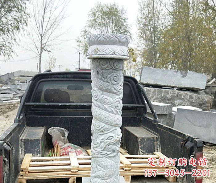 重庆大理石龙柱雕塑